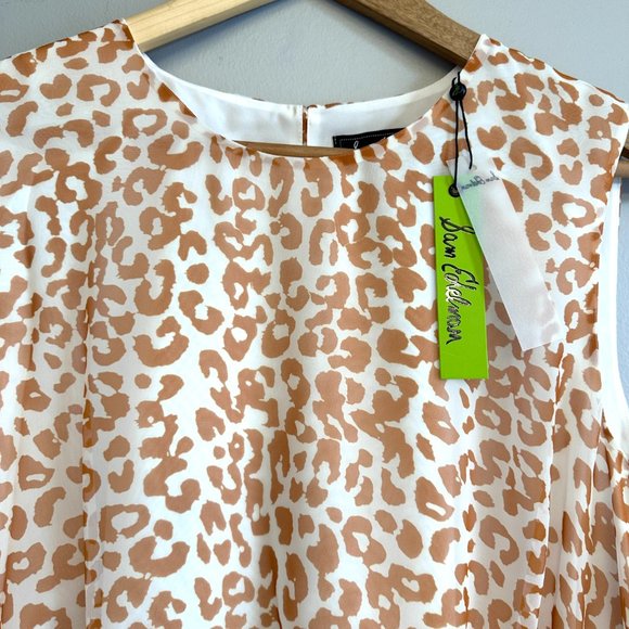 Sam Edelman NWT Anthropologie Soft Leopard Ruffle-Accent Sleeveless Dress $138 - Picture 5 of 9